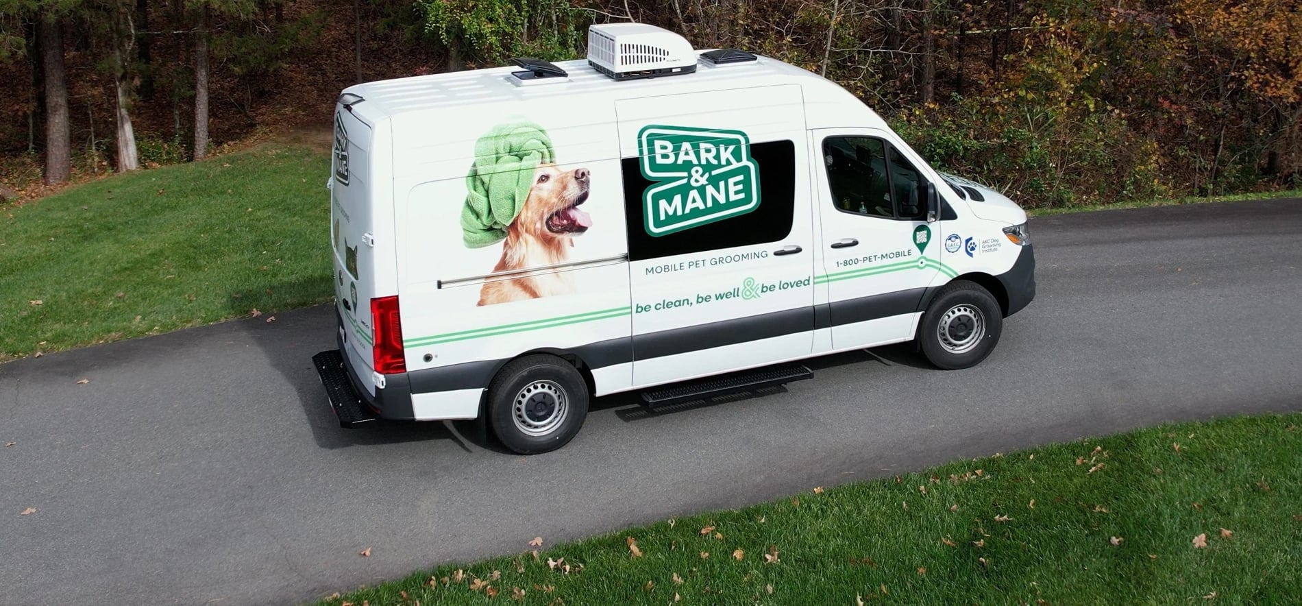 Bark and Mane van on the road